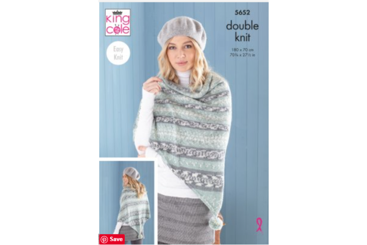 Poncho, Snood & Shawl Knitted in Fjord DK - 5652