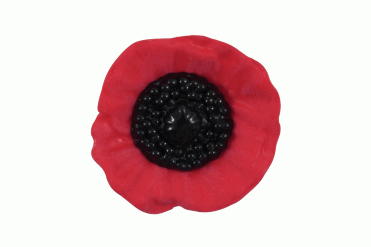 Poppy Button: Shank: 20mm