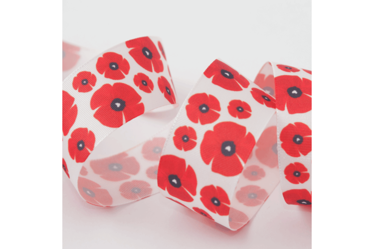 Poppy Ribbon, 15mm 