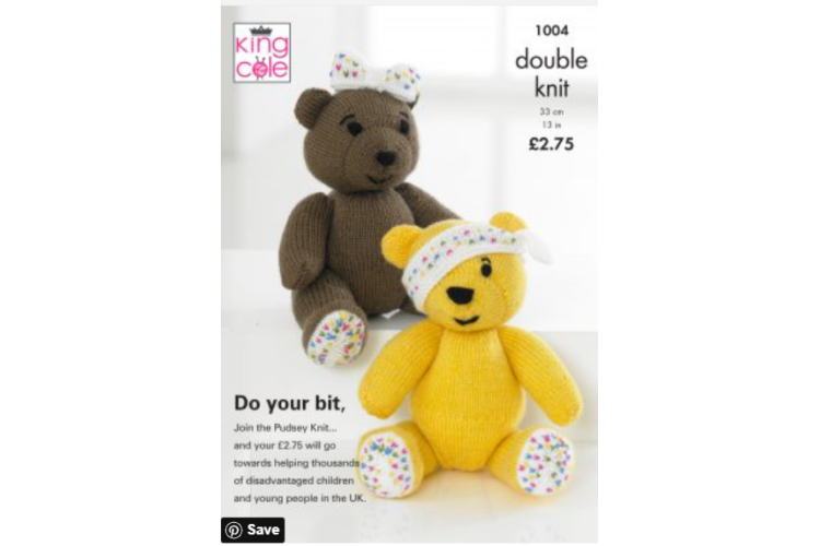 Pudsey and Blush Knitted with Big Value DK 1004