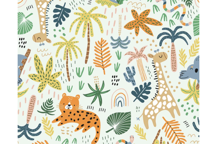 PVC Coated Tablecloth -  Animals -  70% PVC, 30% Polyester 140cm