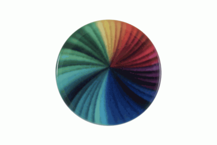 Rainbow Design Button: 15mm