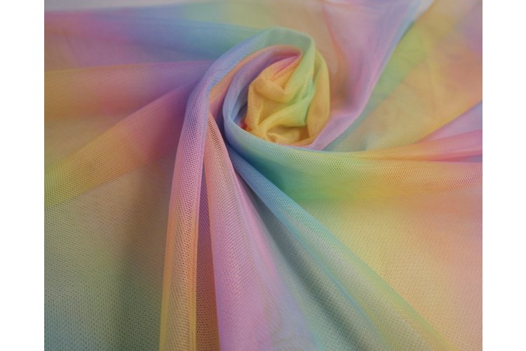 Rainbow Mesh Net / Tulle 100% Polyester 150cm Wide