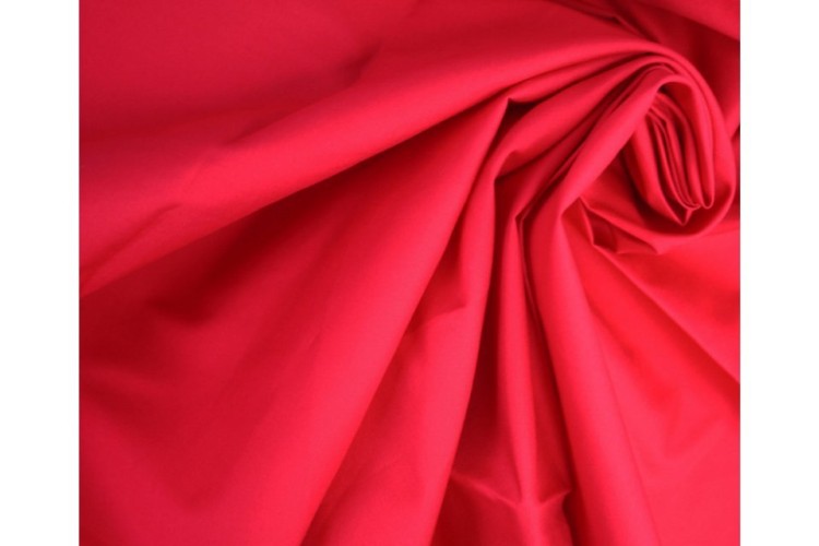 Red 100% Cotton, Plain 140cm