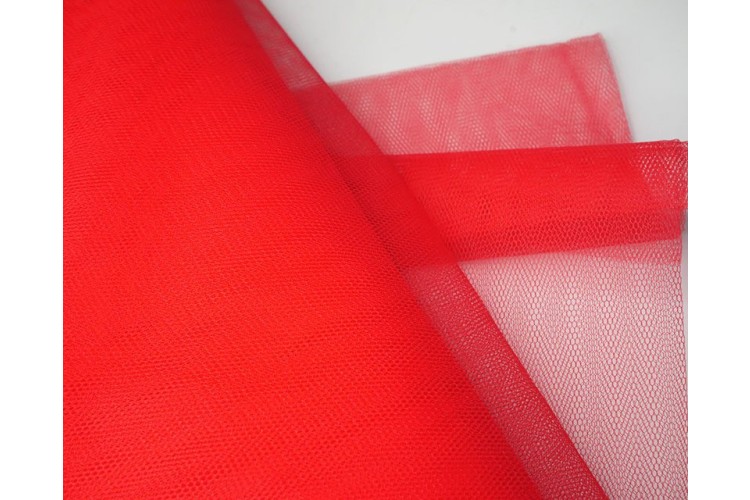 Red Dress Net 100% Nylon 150cm Wide