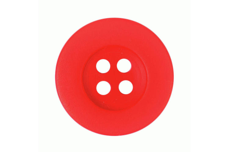 Red Resin, 18mm 4 Hole Button