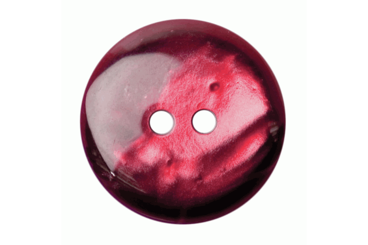 Red Sheer Resin, 19mm 2 Hole Button