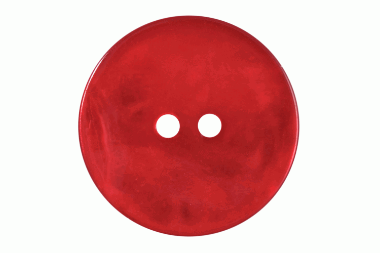 Red Shell Resin, 23mm 2 Hole Button