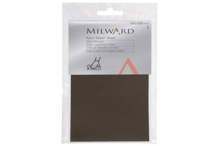 Repair Sheet: Nylon: Self-Adhesive: 100 x 200mm: Olive