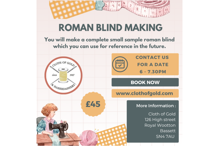 Roman Blind - Class / Workshop - 2026