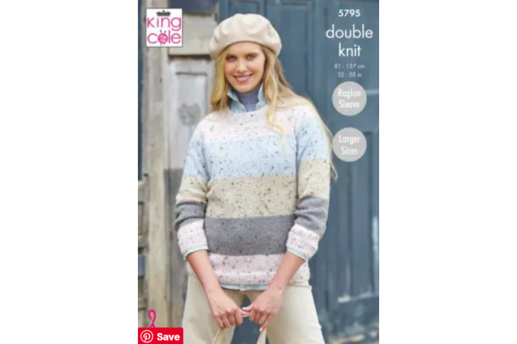 Round & High Neck Sweaters Knitted in Homespun DK - 5795