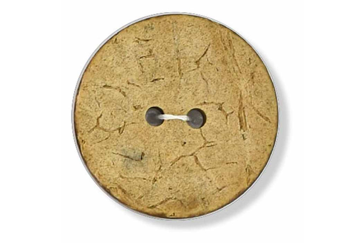 Round Wooden Button - Tan -30mm-2 Hole