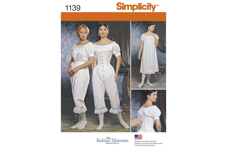 S1139 Misses' Civil War Undergarments