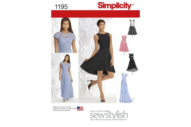 S1195 Misses and Miss Petite Special Occasion Dress