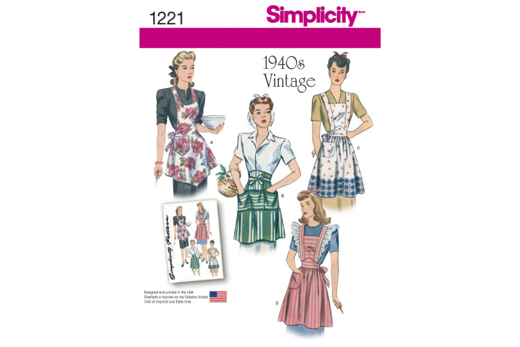 S1221 Misses' Vintage Aprons