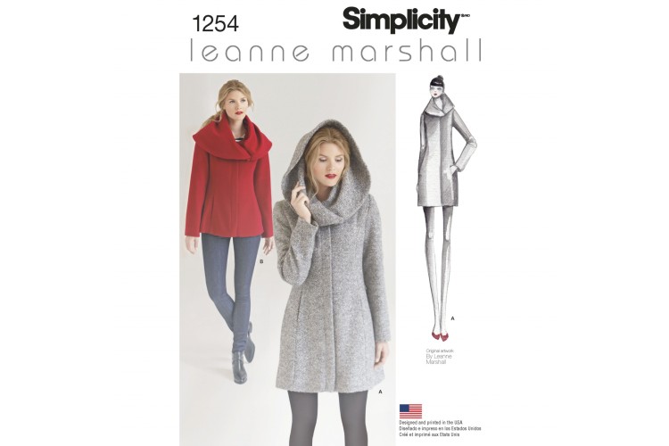 S1254 Misses' Leanne Marshall Easy Lined Coat or Jacket