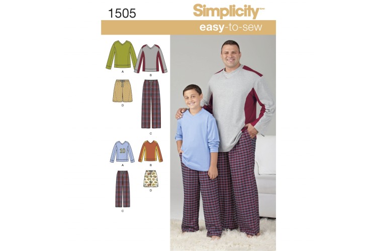 S1505 Boys' & Big & Tall Men's Tops and Trousers