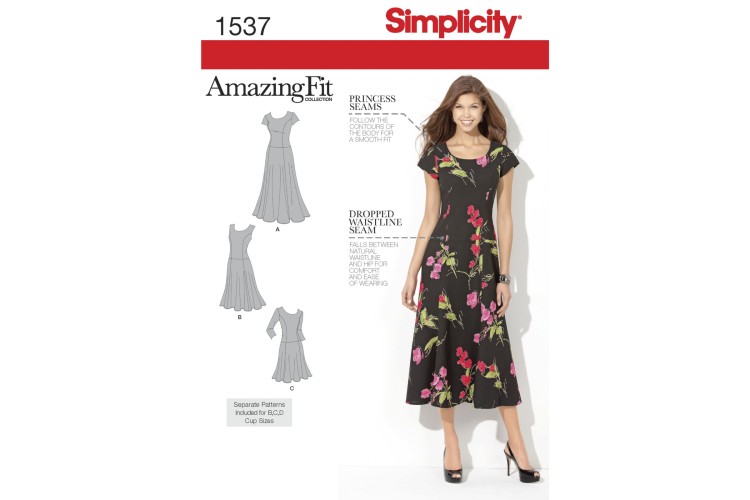 S1537 Misses' and Plus Size Amazing Fit Dress