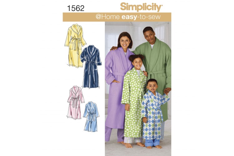 S1562 Child's, Teens' and Adults' Robe and Belt