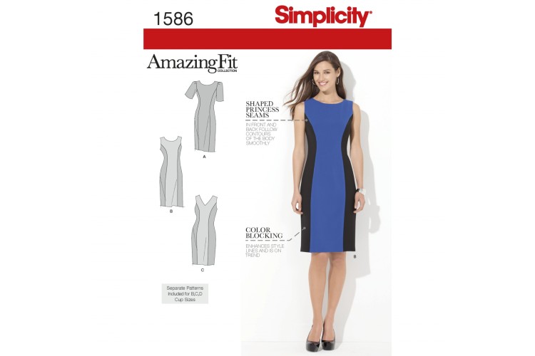 S1586 Misses' and Plus Size Amazing Fit Dress