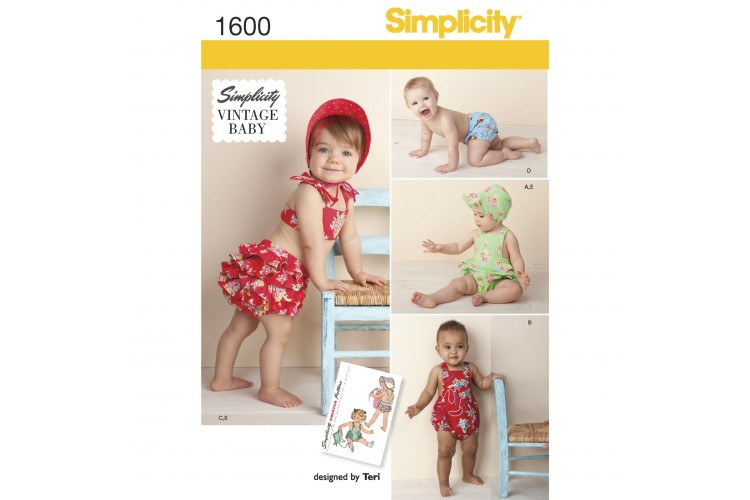 S1600 Babies' Vintage Romper Set