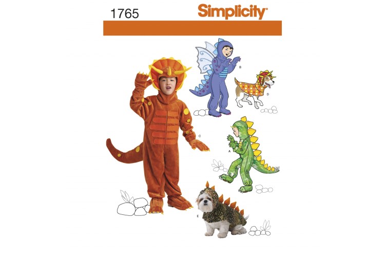 S1765 Child's and Dog Dinosaur & Dragon Costumes