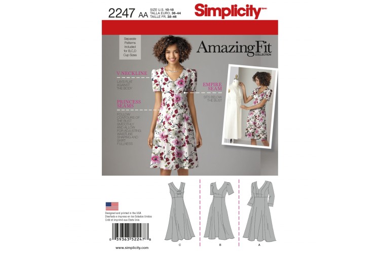 S2247 Misses' & Plus Size Amazing Fit Dresses