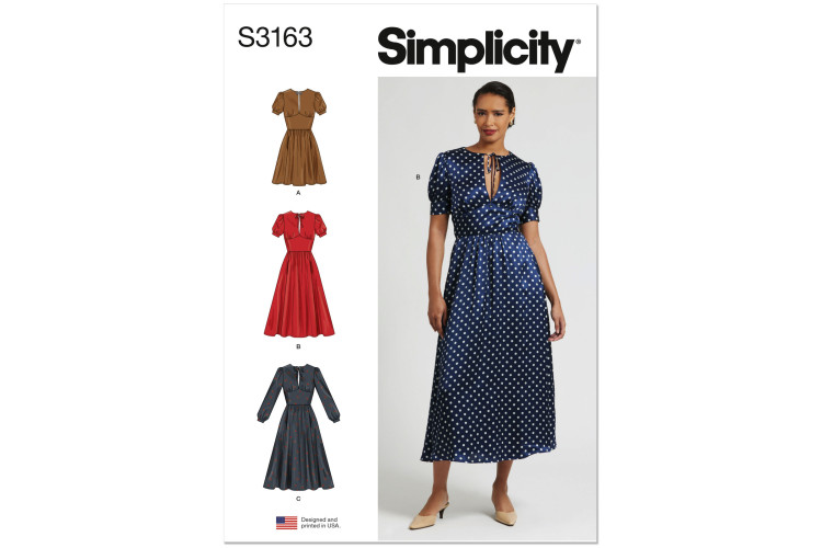 S3163 - Simplicity Sewing Pattern - Misses / Plus Size Dress