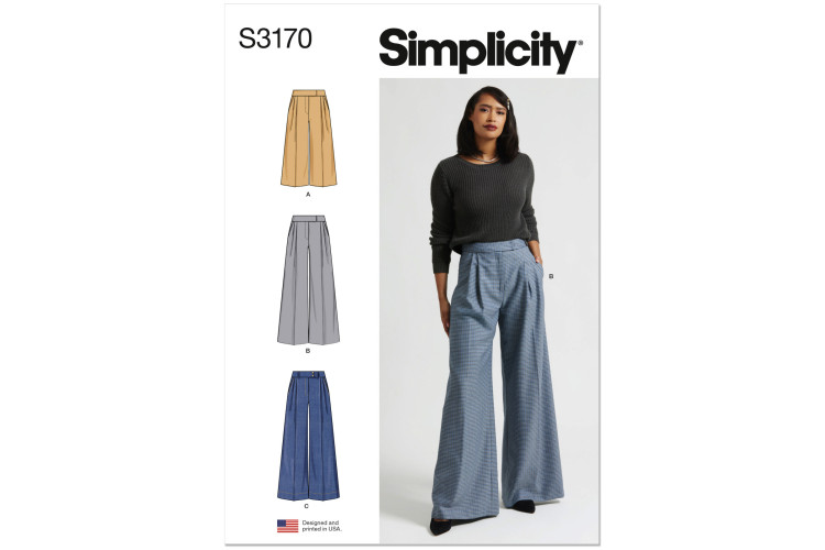 S3170 - Simplicity Sewing Pattern - Misses Skirt / Trousers