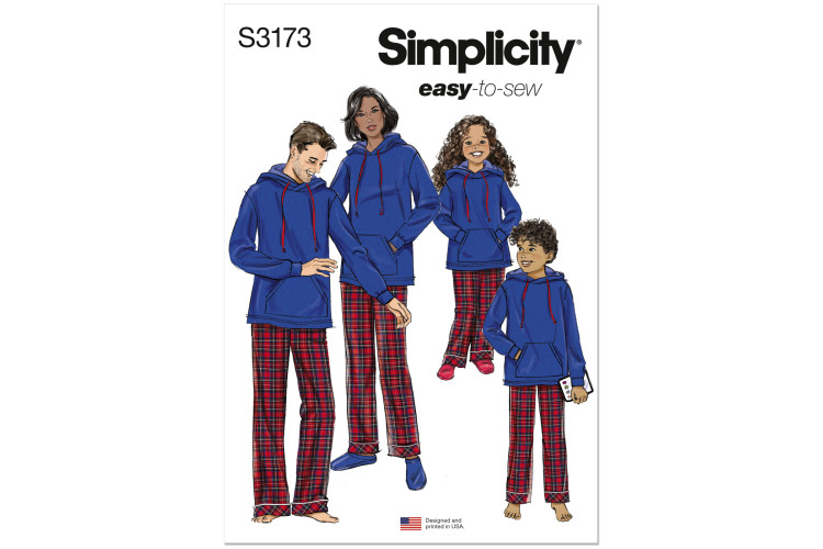 S3173 - Simplicity Sewing Pattern - Unisex Sleepwear