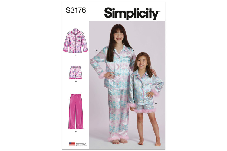 S3176 - Simplicity Sewing Pattern - Child / Girl Sleepwear
