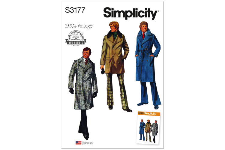 S3177 - Simplicity Sewing Pattern - Men / Boy Jacket