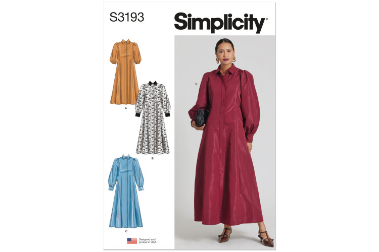 S3193 - Simplicity Sewing Pattern - Misses Dress