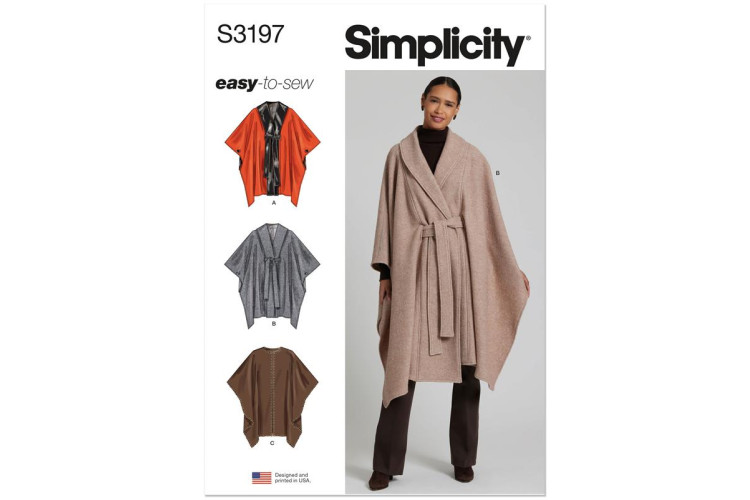 S3197 - Simplicity Sewing Pattern - Misses Jacket / Coat