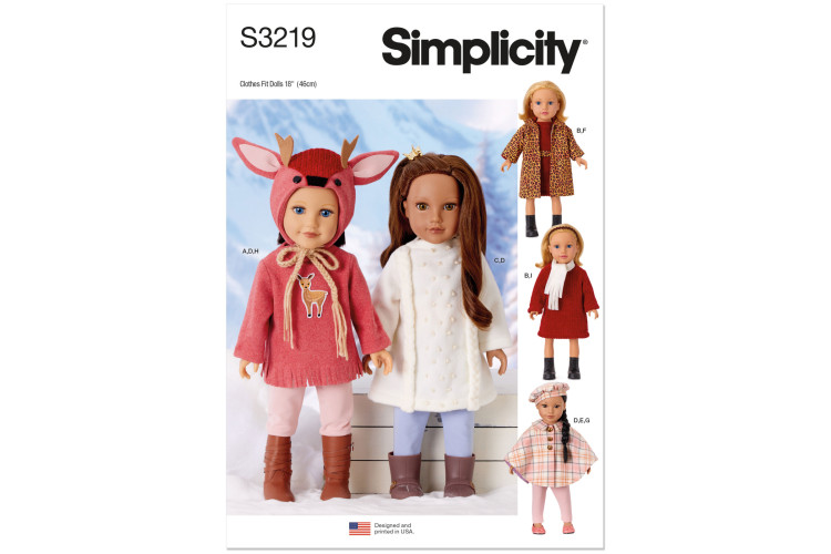 S3219 - Simplicity Sewing Pattern - Doll Clothes