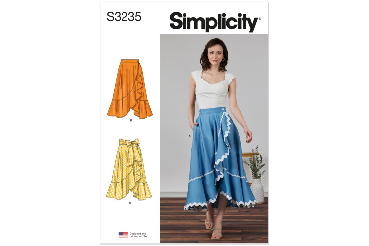 S3235 - Simplicity Sewing Pattern - Misses Skirt