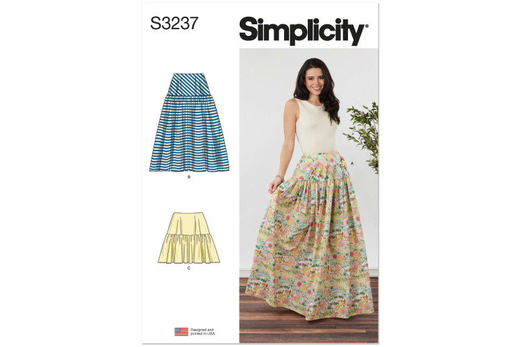 S3237 - Simplicity Sewing Pattern - Misses Skirt