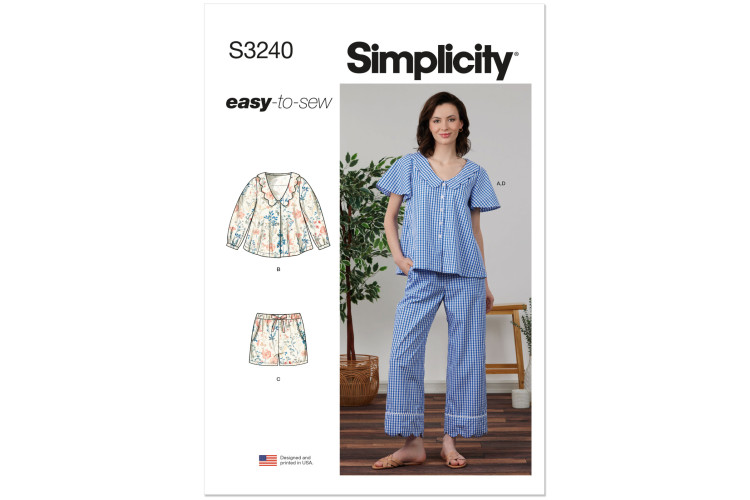 S3240 - Simplicity Sewing Pattern - Misses Sleepwear