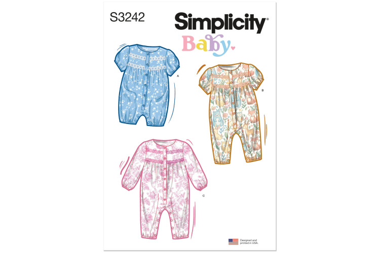 S3242 - Simplicity Sewing Pattern - Baby Casual Wear