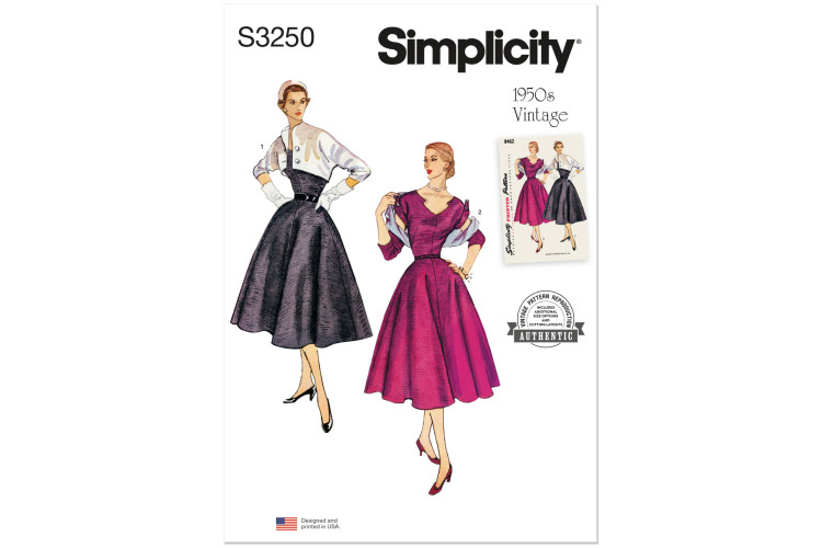 S3250 - Simplicity Sewing Pattern - Misses Dress
