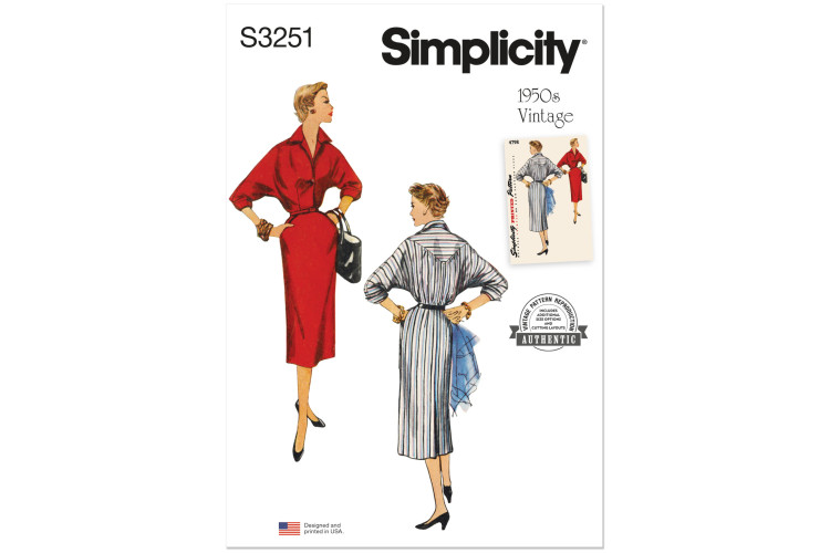 S3251 - Simplicity Sewing Pattern - Misses Dress