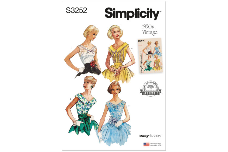 S3252 - Simplicity Sewing Pattern - Misses Top