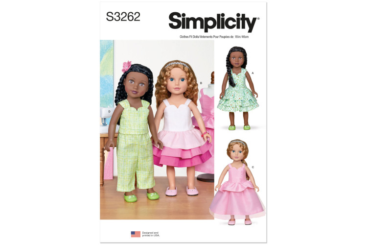 S3262 - Simplicity Sewing Pattern - Doll Clothes