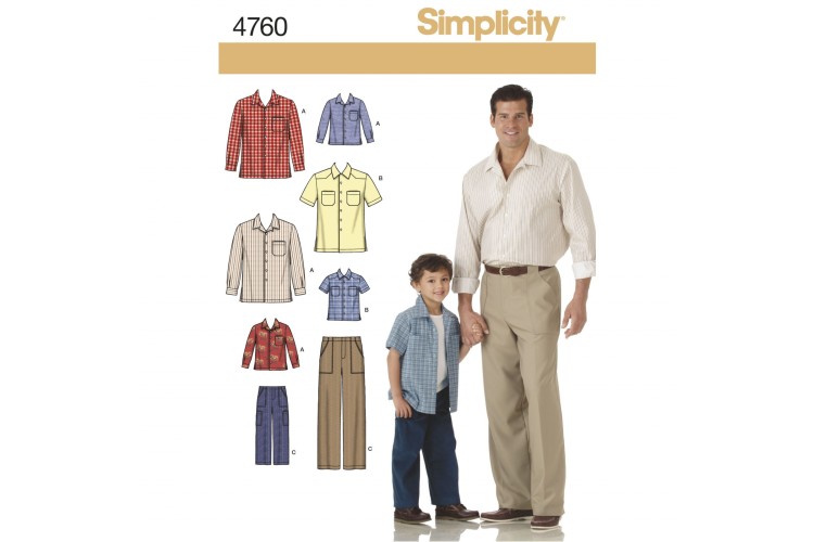 S4760 Boys and Men Shirts and Trousers