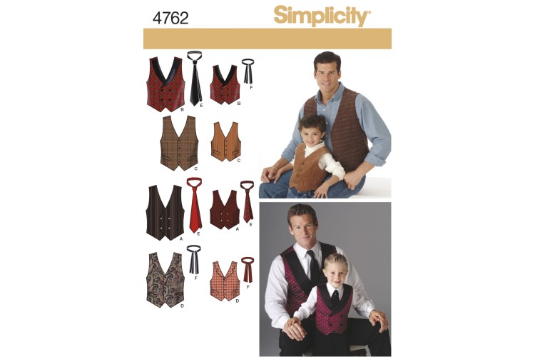 S4762 Boys and Men Vests and Ties