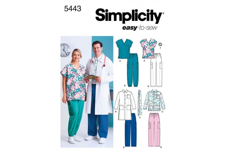 S5443 Women's & Men's Plus Size Scrubs