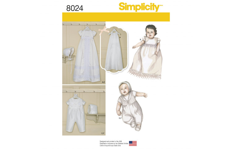 S8024 Babies' Christening Sets with Bonnets