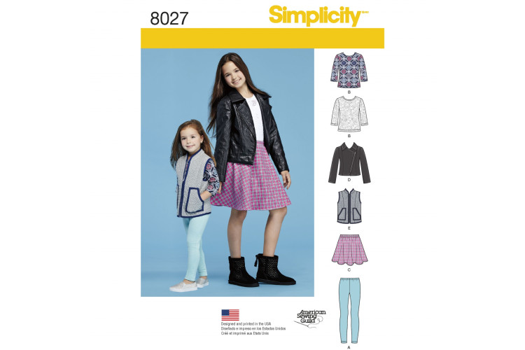 S8027 Child's and Girls' Sportswear Pattern