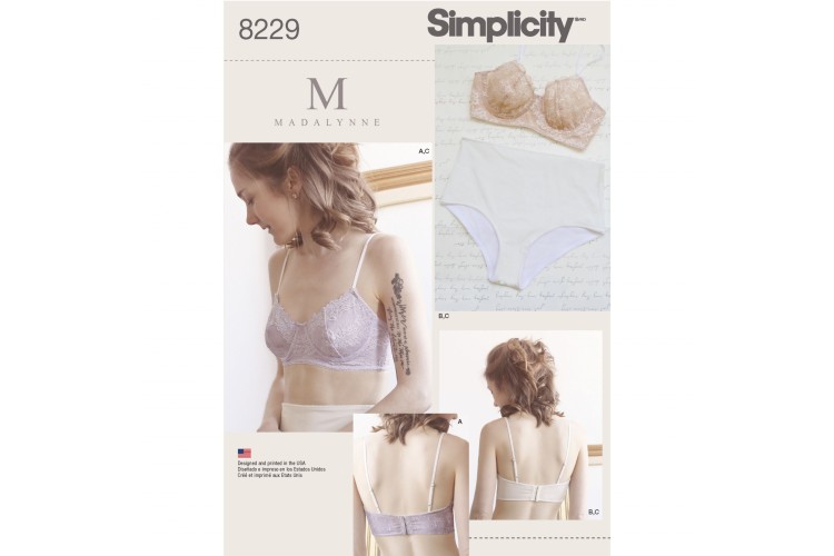 S8229 Misses' Underwire Bras and Panties
