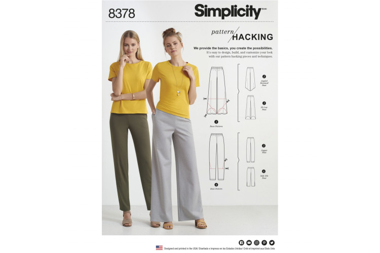 S8378 Misses' Trousers with Options for Design Hacking